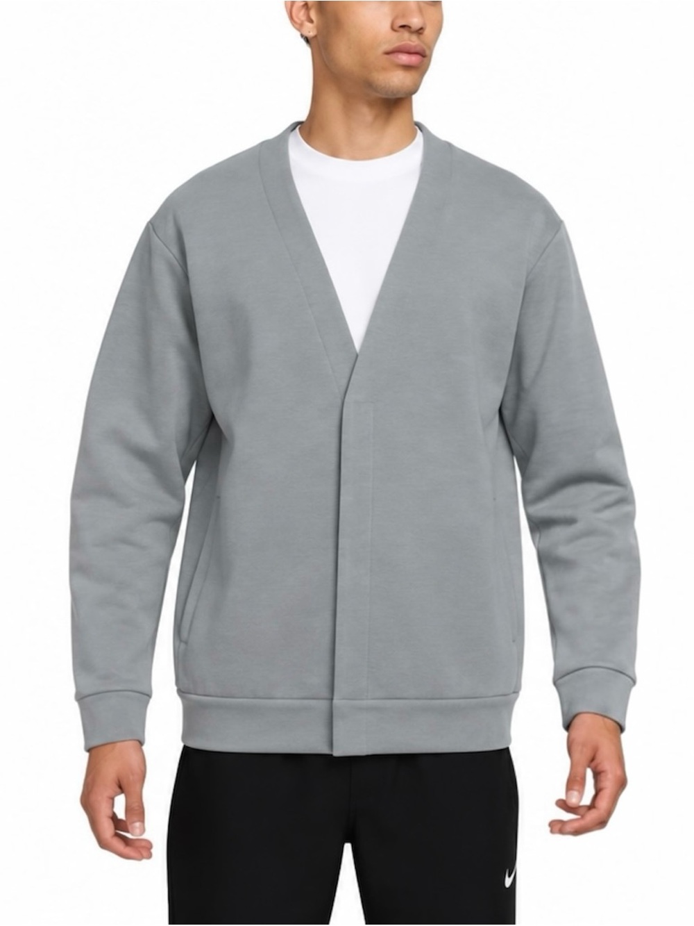 NWT $125 Nike 24.7 ImpossiblySoft Men's Cardigan Large Gray